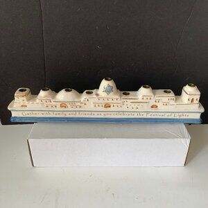 RUSS BERRIE AND CO Judaica CHANUKAH MENORAH  14 BY 3.25"